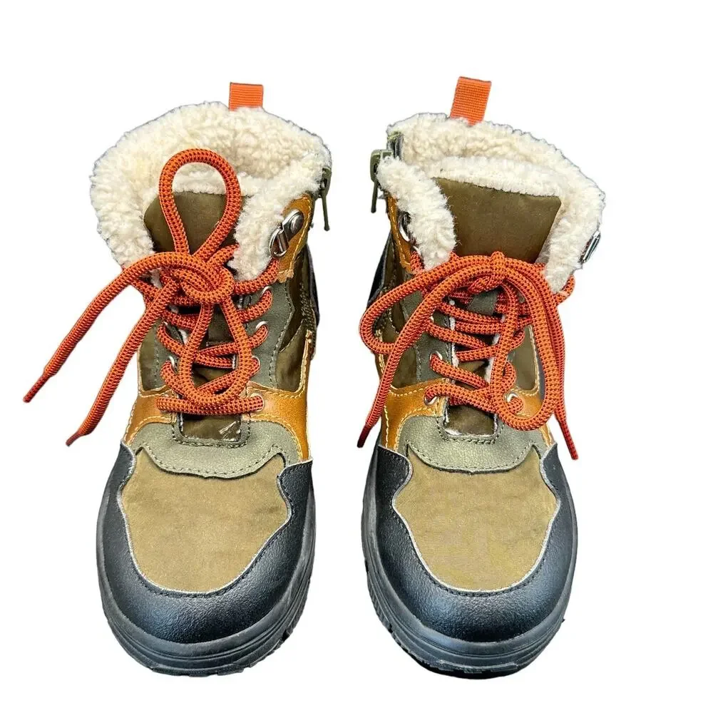 Nordstrom Asher Kids Lace Up Boots Multicolored/Olive Size 13M